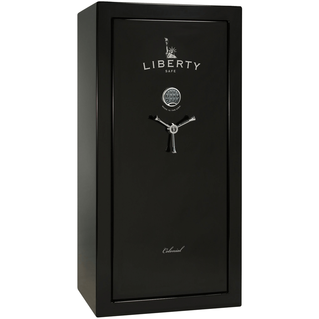 Colonial Series | Level 4 Security | 75 Minute Fire Protection | 23 | DIMENSIONS: 60.5"(H) X 30"(W) X 22"(D*) | Black Gloss | Electronic Lock