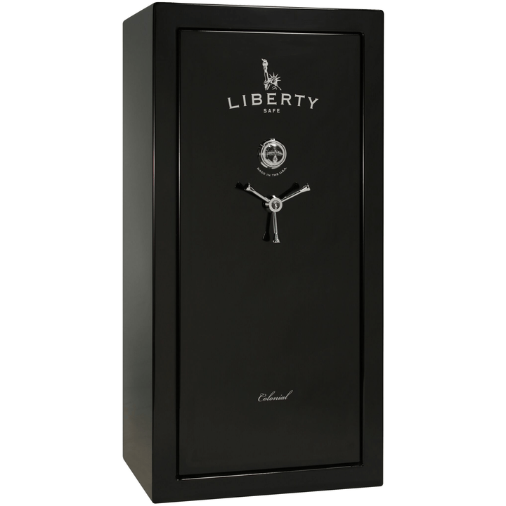 Colonial Series | Level 4 Security | 75 Minute Fire Protection | 23 | DIMENSIONS: 60.5"(H) X 30"(W) X 22"(D*) | Black Gloss | Mechanical Lock