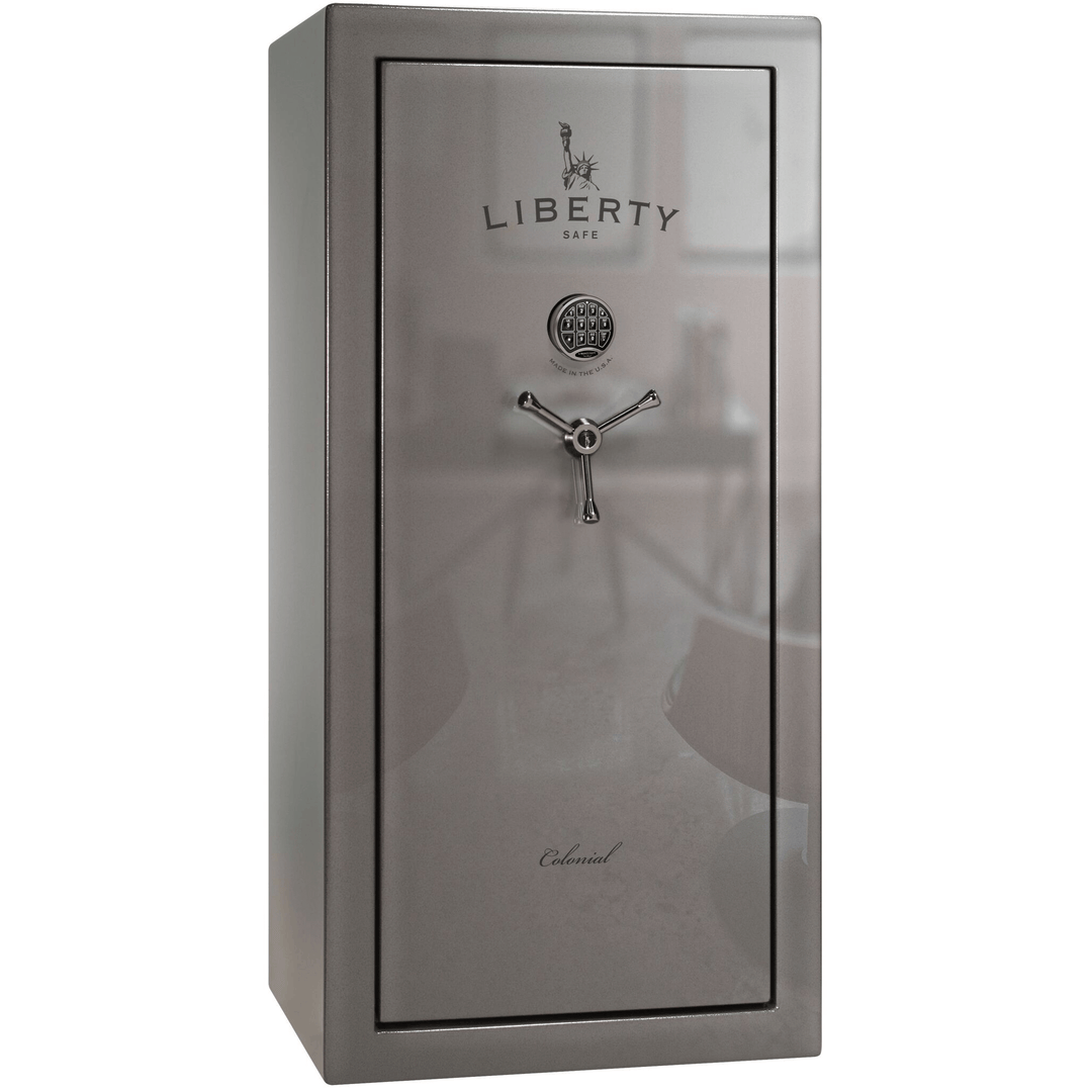 Colonial Series | Level 4 Security | 75 Minute Fire Protection | 23 | DIMENSIONS: 60.5"(H) X 30"(W) X 22"(D*) | Gray Gloss | Electronic Lock