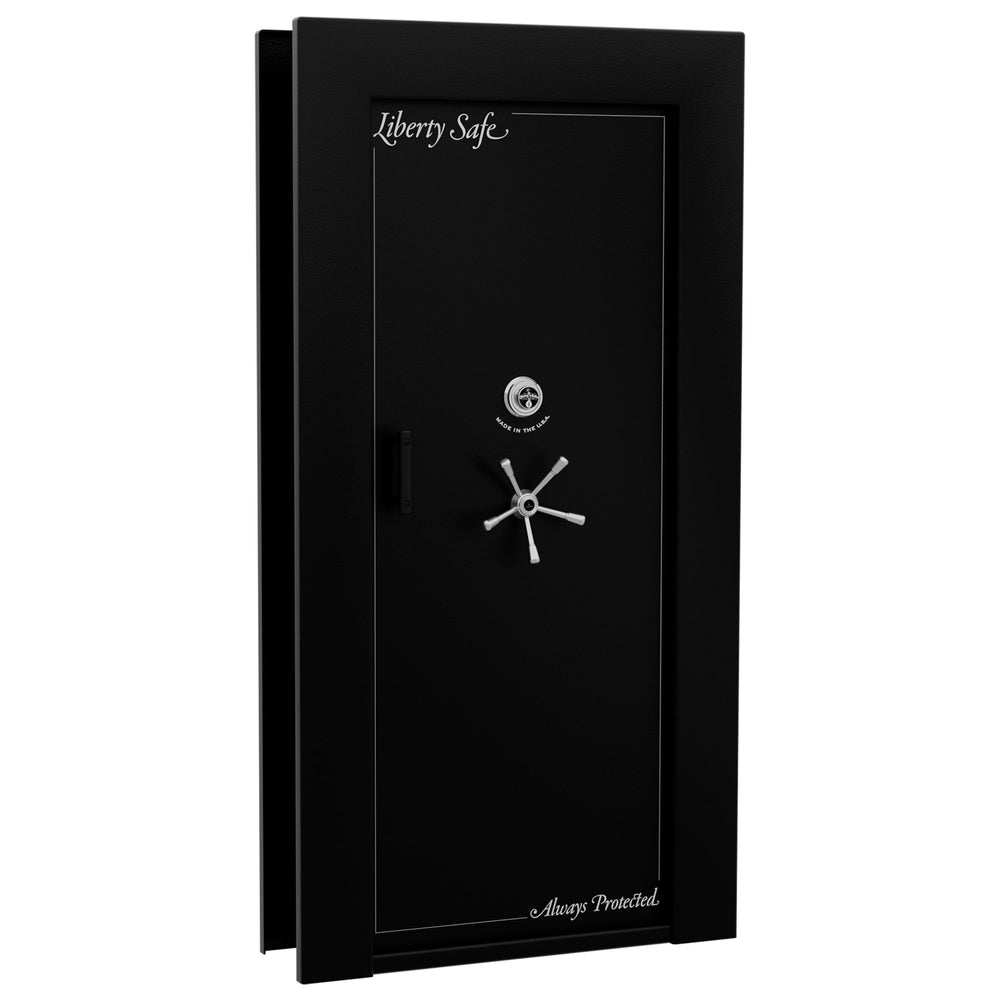 Vault Door Series | In-Swing | Right Hinge | Black Textured | Mechanical Lock - Closed