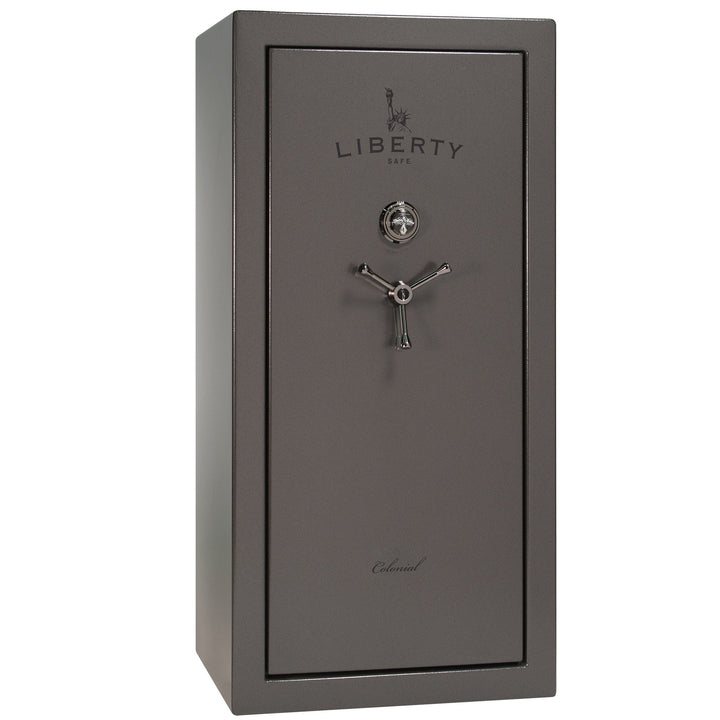 Colonial Series | Level 4 Security | 75 Minute Fire Protection | 23 | DIMENSIONS: 60.5"(H) X 30"(W) X 22"(D*) | Gray Gloss | Mechanical Lock