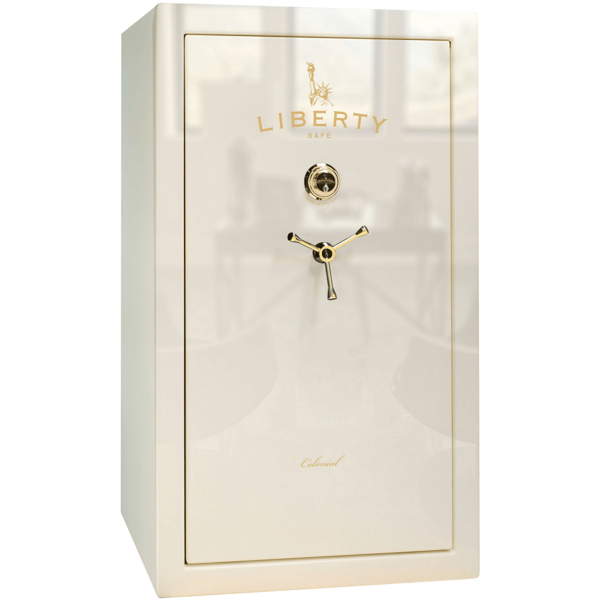 Colonial Series | Level 4 Security | 75 Minute Fire Protection | 30 | DIMENSIONS: 60.5&quot;(H) X 36&quot;(W) X 22&quot;(D*) | White Gloss Brass | Mechanical Lock 