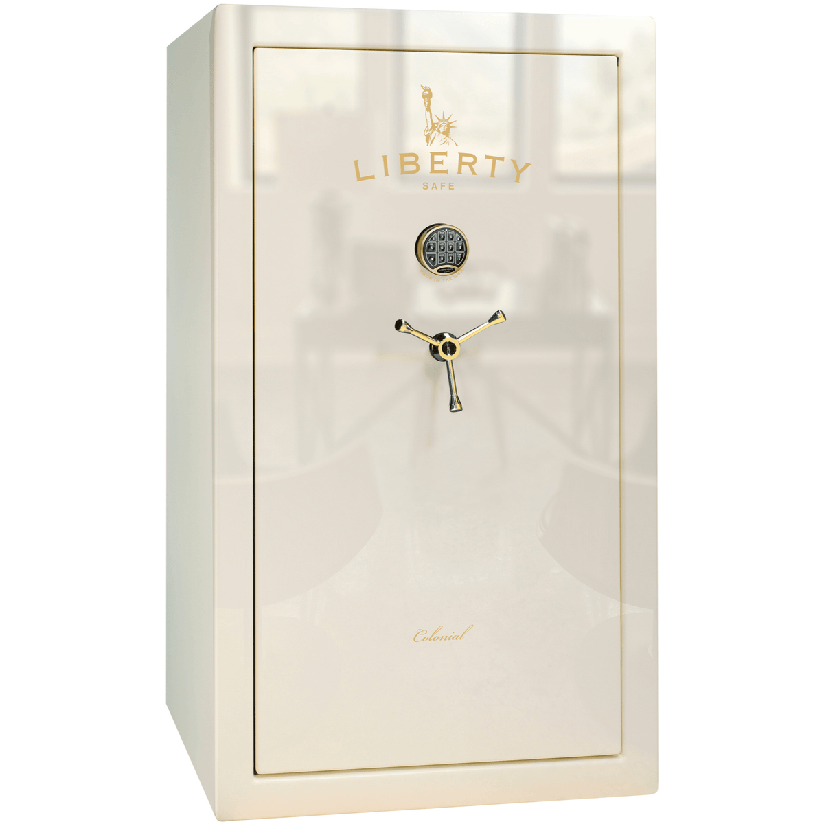 Colonial Series | Level 4 Security | 75 Minute Fire Protection | 30 | DIMENSIONS: 60.5&quot;(H) X 36&quot;(W) X 22&quot;(D*) | White Gloss Brass | Electronic Lock