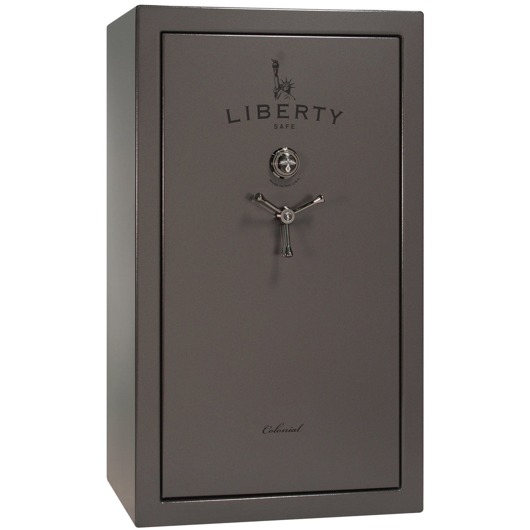 Colonial Series | Level 4 Security | 75 Minute Fire Protection | 30 PRO FLEX | DIMENSIONS: 60.5"(H) X 36"(W) X 22"(D*) | Gray Gloss | Mechanical Lock - Closed