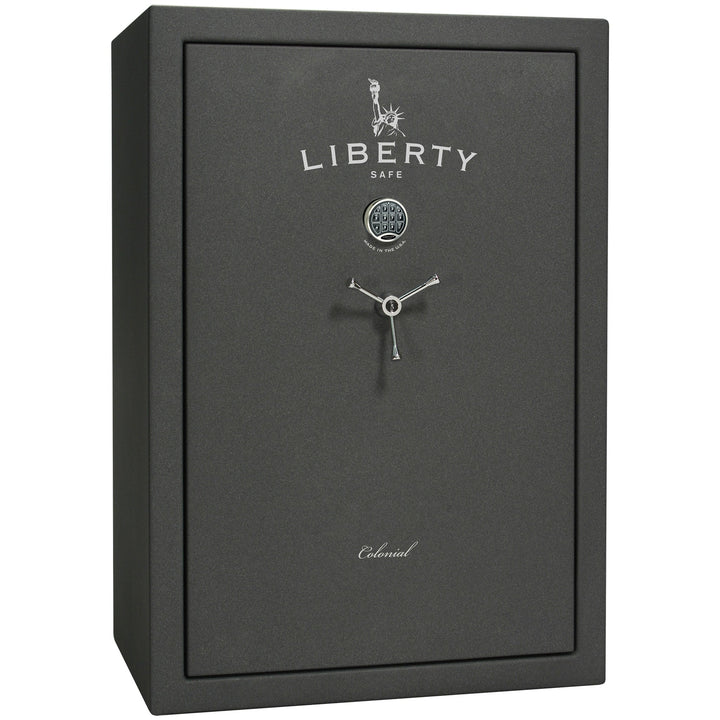 Colonial 35 | Pro Flex Interior | Level 4 Security | 75 Minute Fire Protection | Dimensions: 60.5"(H) x 42"(W) x 22"(D) | Up to 45 Long Guns | Granite Textured | Electronic Lock – Closed