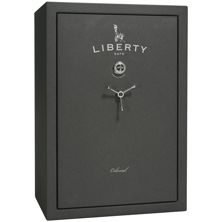 Colonial 35 | Pro Flex Interior | Level 4 Security | 75 Minute Fire Protection | Dimensions: 60.5"(H) x 42"(W) x 22"(D) | Up to 45 Long Guns | Granite Textured | Mechanical Lock – Closed
