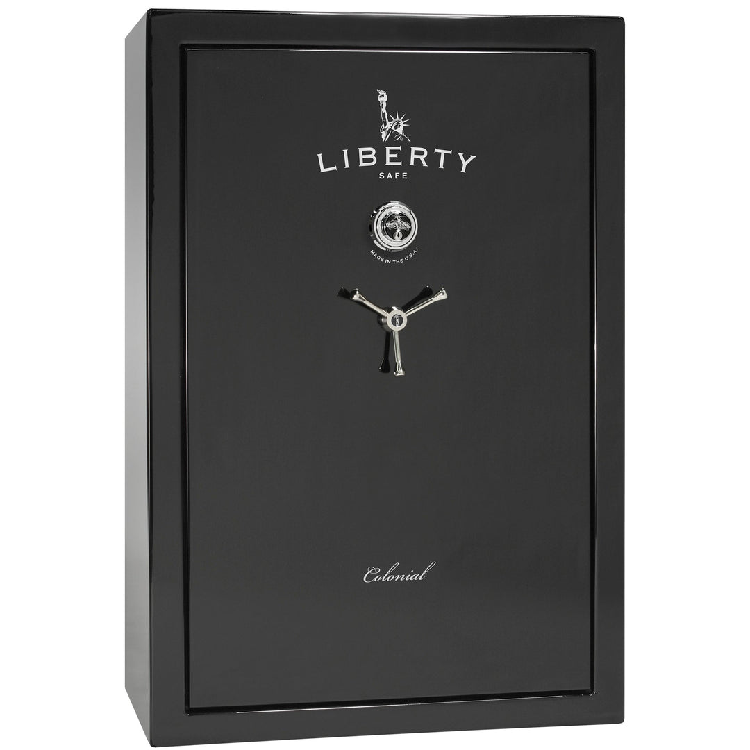 Colonial Series | Level 4 Security | 75 Minute Fire Protection | 35 | DIMENSIONS: 60.5"(H) X 42”(W) X 22"(D*) | Black Gloss | Mechanical Lock - closed