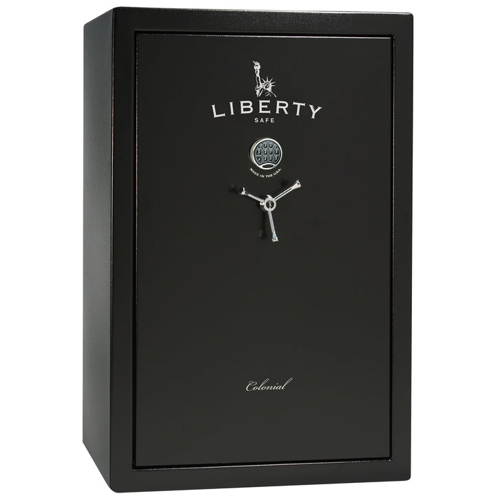Colonial Series | Level 4 Security | 75 Minute Fire Protection | 35 | DIMENSIONS: 60.5"(H) X 42”(W) X 22"(D*) | Black Textured | Electronic Lock - closed