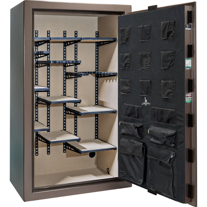 Colonial Series | Level 4 Security | 75 Minute Fire Protection | 50 PRO FLEX | DIMENSIONS: 72.5"(H) X 42"(W) X 27.5"(D*) | Bronze Textured | Mechanical Lock - Open