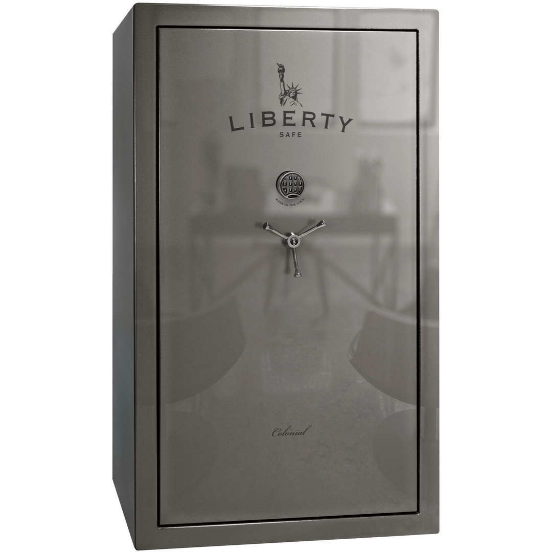 Colonial Series | Level 4 Security | 75 Minute Fire Protection | 50 PRO FLEX | DIMENSIONS: 72.5"(H) X 42"(W) X 27.5"(D*) | Gray Gloss | Electronic Lock - Closed