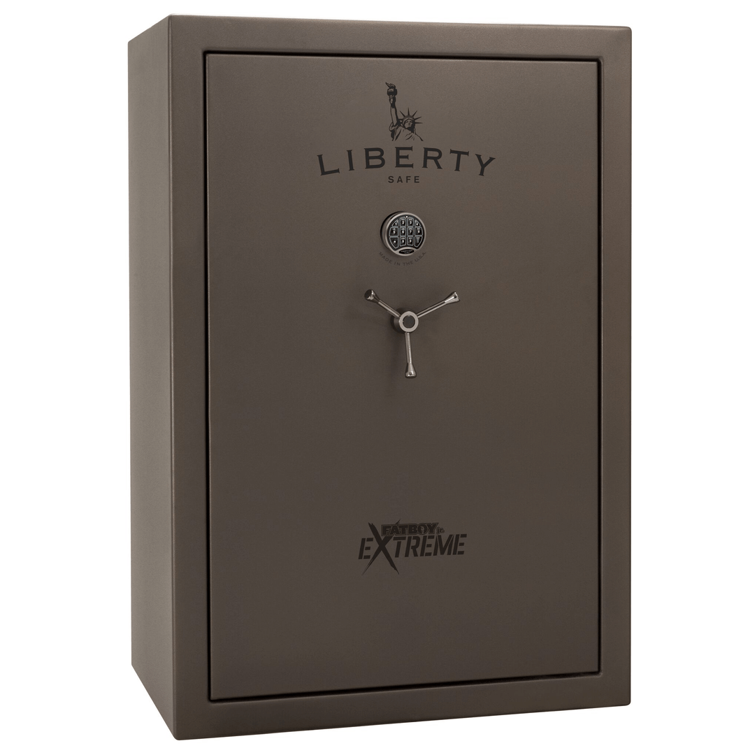 Fatboy Jr. Series | Extreme 6-in-One Flex Interior | Level 4 Security | 75 Minute Fire Protection | Dimensions: 60.5"(H) x 42"(W) x 22"(D) | Up to 45 Long Guns | Bronze Textured | Electronic Lock – Closed