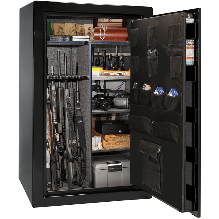 USA Series | Level 3 Security | 60 Minute Fire Rating | 36 | Dimensions: 60.5"(H) x 36"(W) x 22"(D) | Black Textured | Mechanical Lock - Open Door
